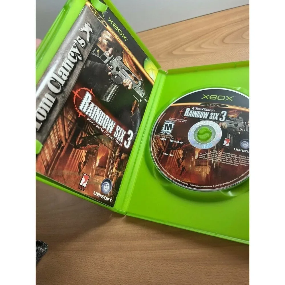 Tom Clancy's Rainbow Six 3 (Microsoft Xbox, 2003) Complete w/ Manual